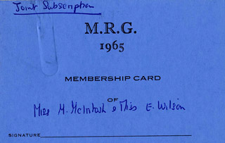 MRG membership card